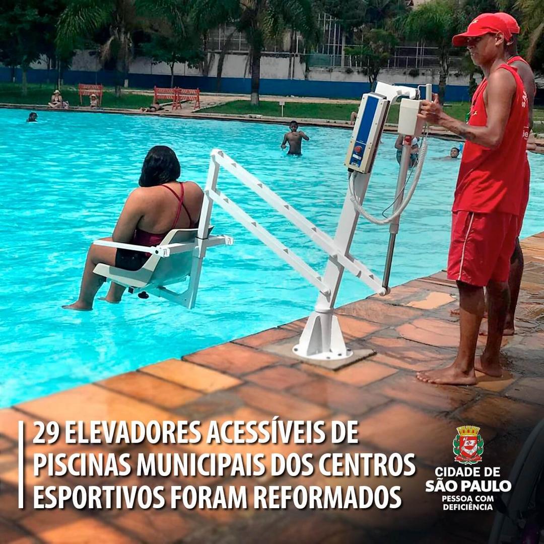 SP: 29 elevadores de piscinas para PCDs são reformados