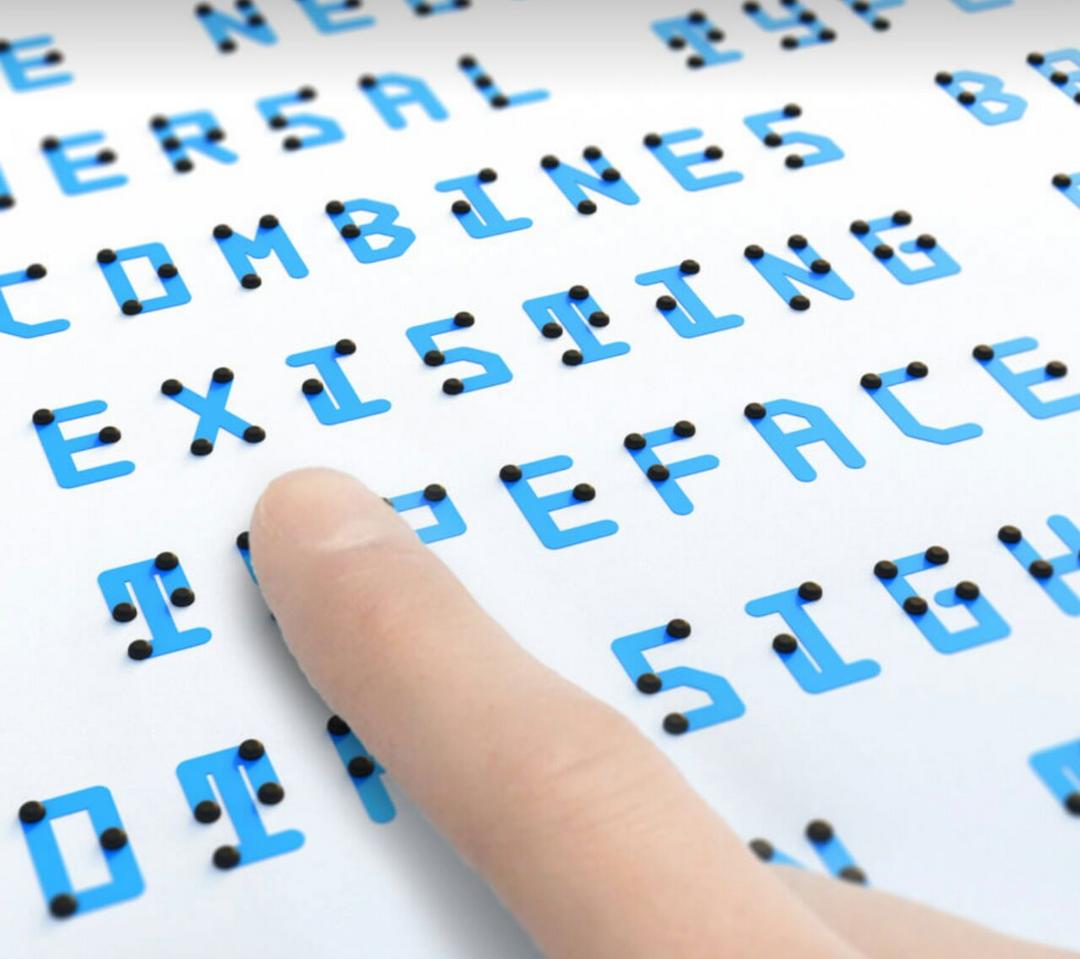 Designer cria fonte que combina a escrita em Braille com a tradicional